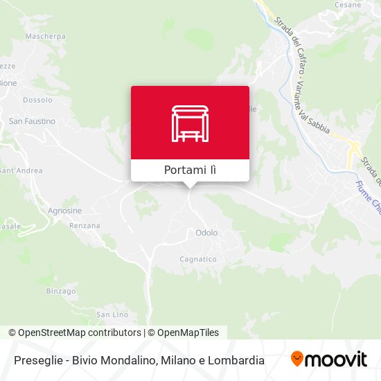 Mappa Preseglie - Bivio Mondalino