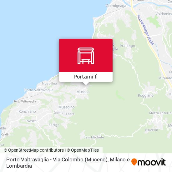 Mappa Porto Valtravaglia - Via Colombo (Muceno)