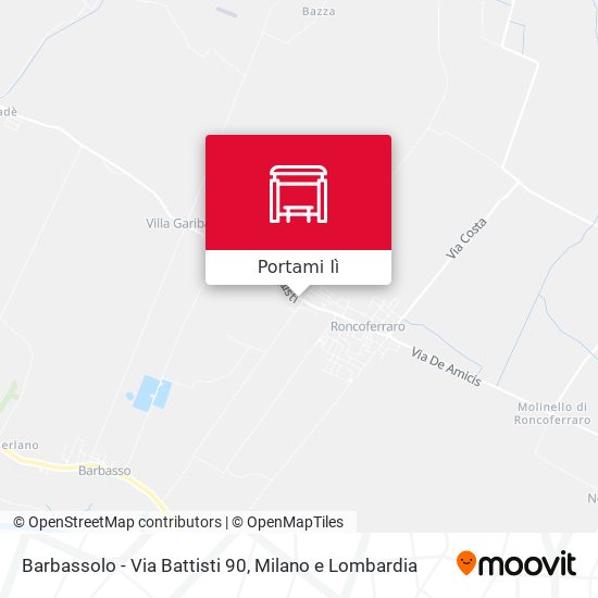 Mappa Barbassolo - Via Battisti 90