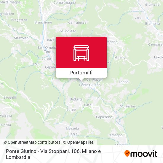 Mappa Ponte Giurino - Via Stoppani, 106