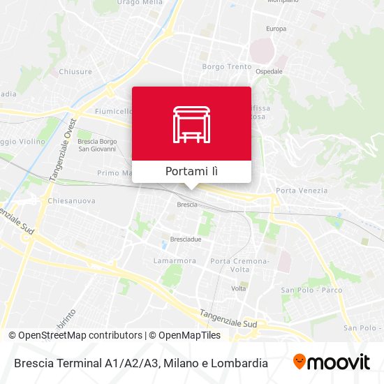 Mappa Brescia Terminal A1/A2/A3