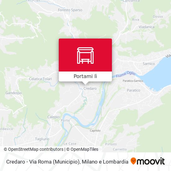 Mappa Credaro - Via Roma (Municipio)