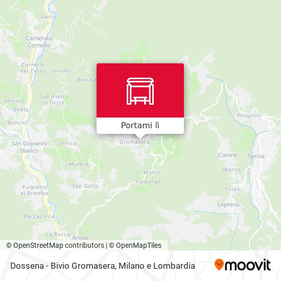 Mappa Dossena - Bivio Gromasera