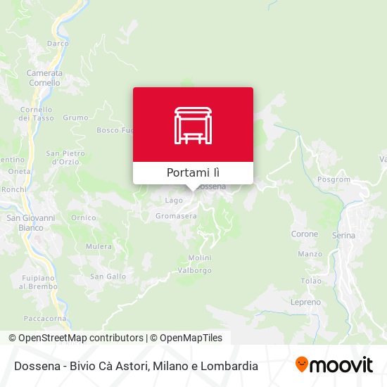 Mappa Dossena - Bivio Cà Astori