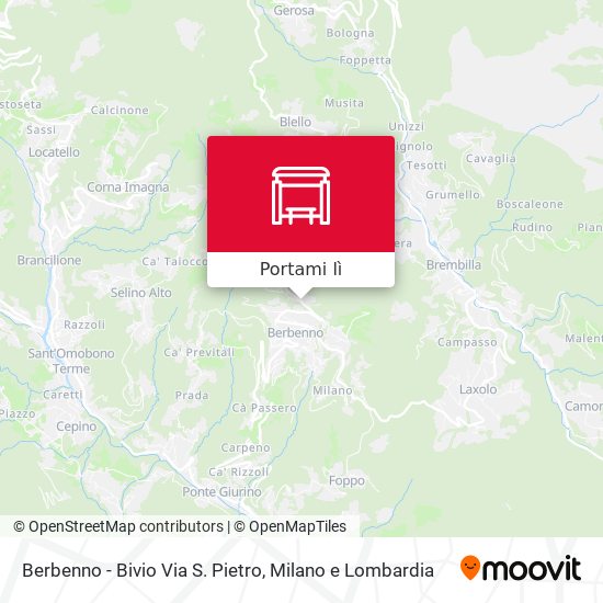 Mappa Berbenno - Bivio Via S. Pietro