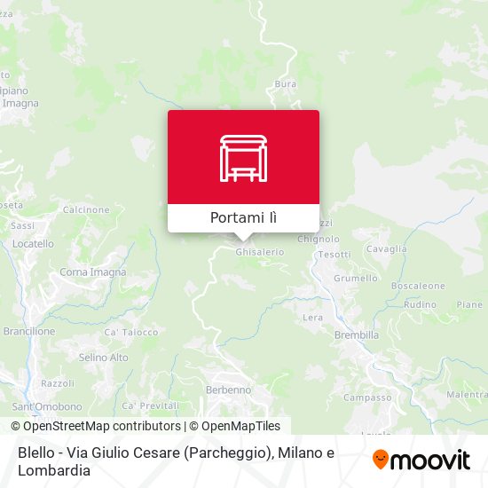 Mappa Blello - Via Giulio Cesare (Parcheggio)