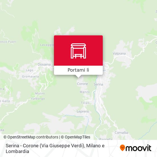 Mappa Serina - Corone (Via Giuseppe Verdi)