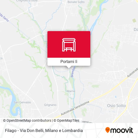 Mappa Filago - Via Don Belli