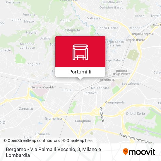 Mappa Bergamo - Via Palma Il Vecchio, 3