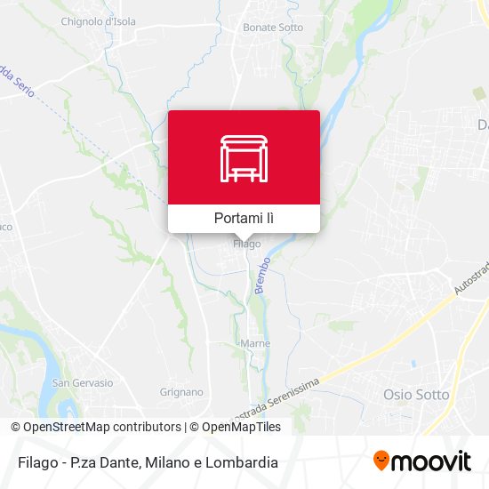 Mappa Filago - P.za Dante