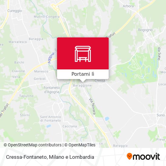 Mappa Cressa-Fontaneto