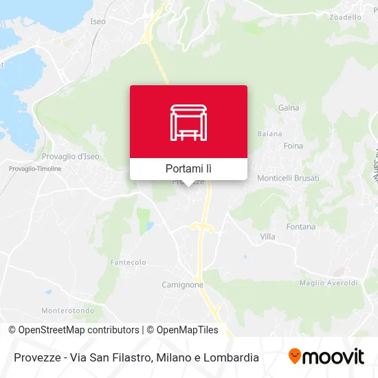 Mappa Provezze - Via San Filastro