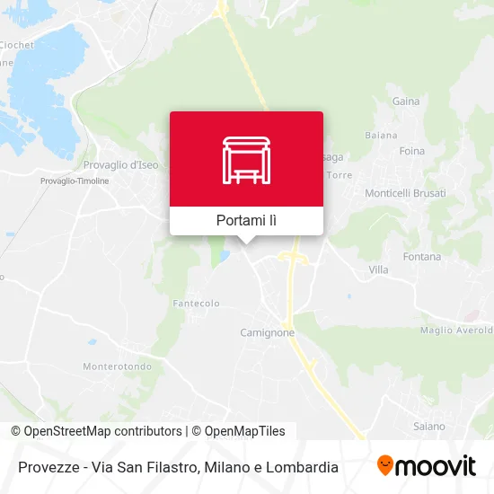 Mappa Provezze - Via San Filastro