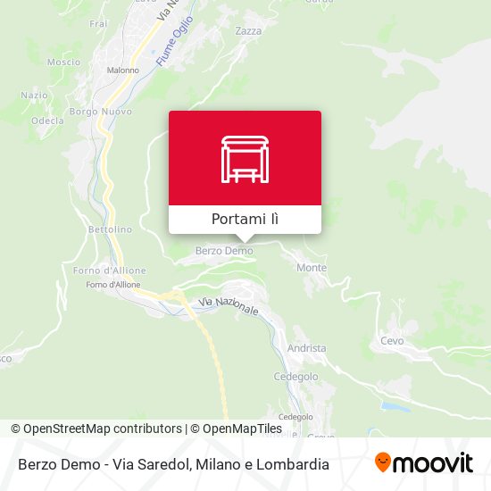Mappa Berzo Demo - Via Saredol