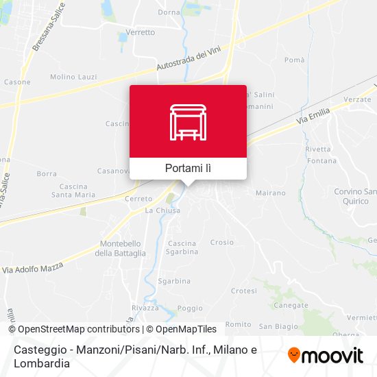 Mappa Casteggio - Manzoni / Pisani / Narb. Inf.