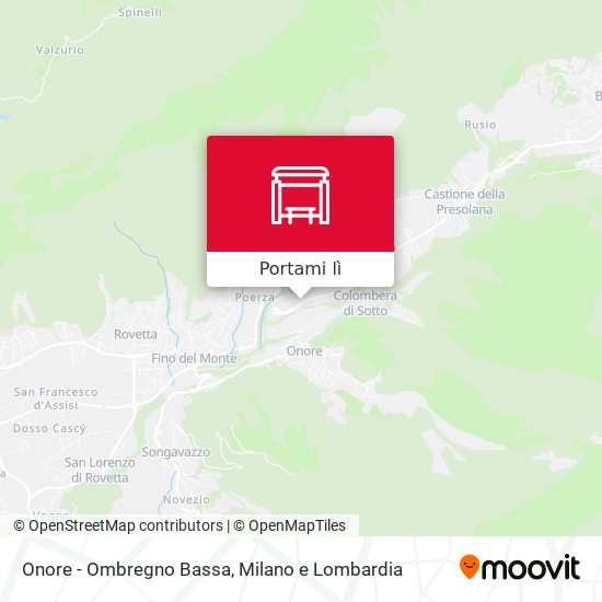 Mappa Onore - Ombregno Bassa