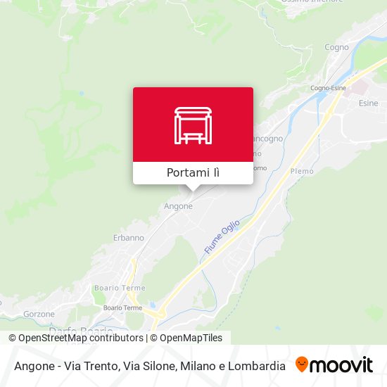 Mappa Angone - Via Trento, Via Silone