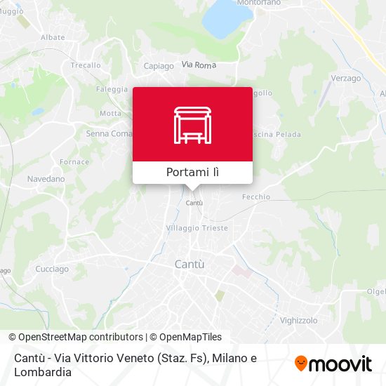 Mappa Cantù - Via Vittorio Veneto (Staz. Fs)