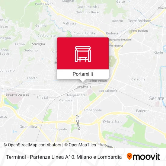 Mappa Terminal - Partenze Linea A10