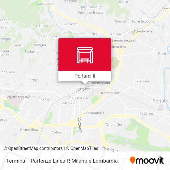 Mappa Terminal - Partenze Linea P