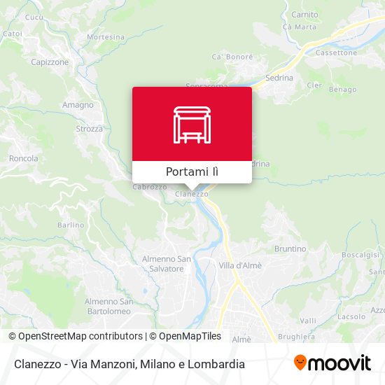 Mappa Clanezzo - Via Manzoni