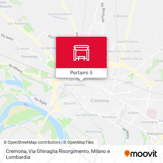 Mappa Cremona, Via Ghinaglia Risorgimento