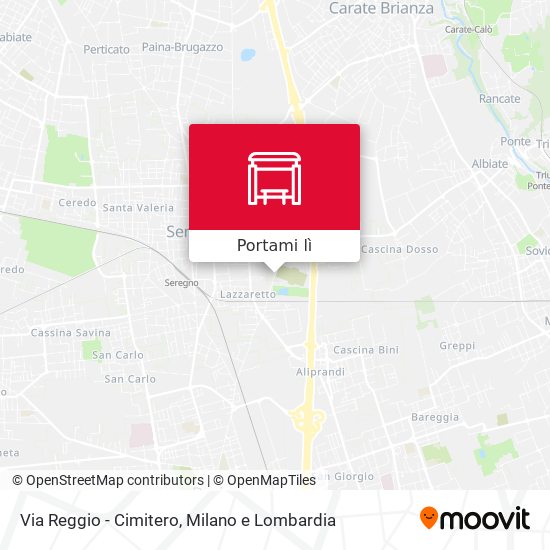 Mappa Via Reggio - Cimitero
