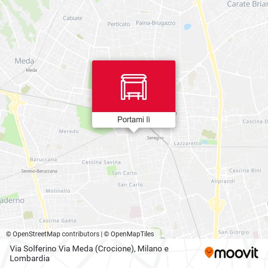 Mappa Via Solferino Via Meda (Crocione)