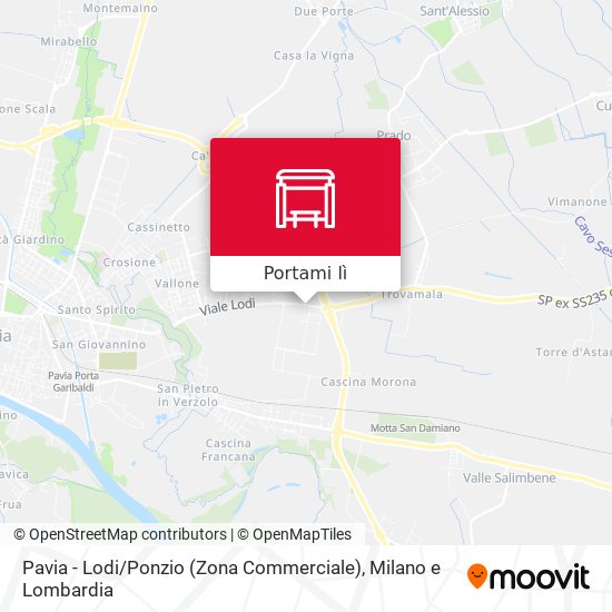 Mappa Pavia - Lodi / Ponzio (Zona Commerciale)