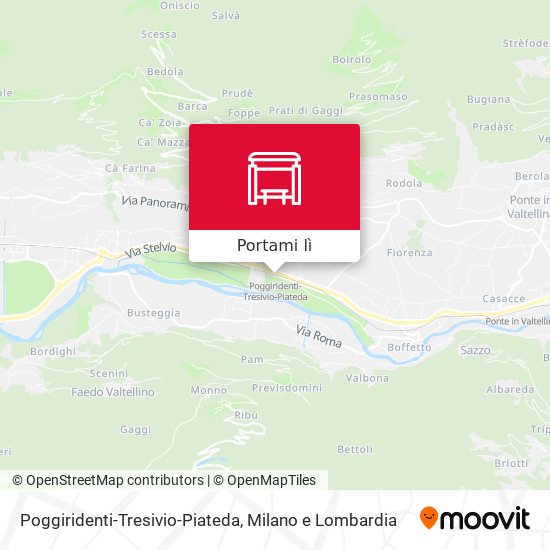 Mappa Poggiridenti-Tresivio-Piateda