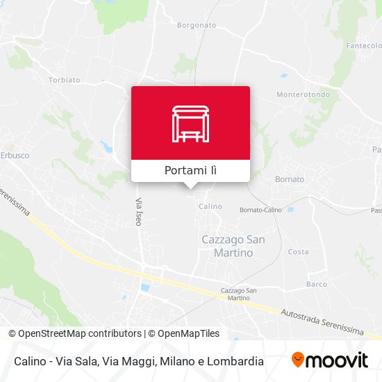 Mappa Calino - Via Sala, Via Maggi