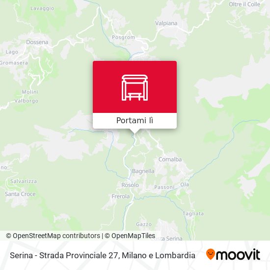 Mappa Serina - Strada Provinciale 27