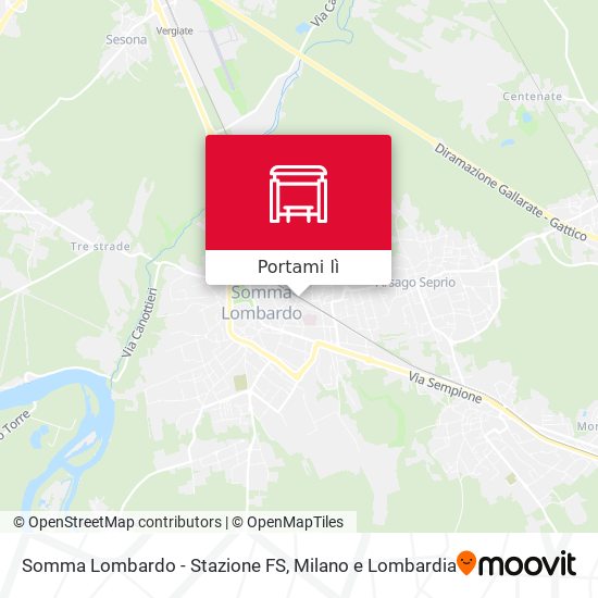 Mappa Somma Lombardo - Stazione FS