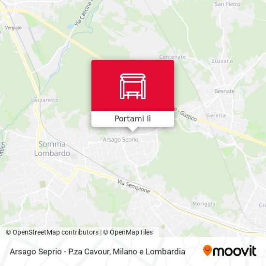 Mappa Arsago Seprio - P.za Cavour