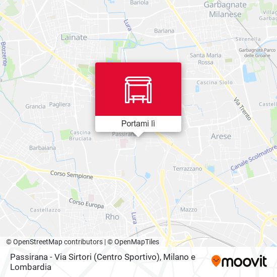 Mappa Passirana - Via Sirtori (Centro Sportivo)