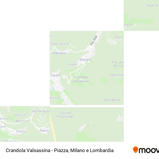 Mappa Crandola Valsassina - Piazza