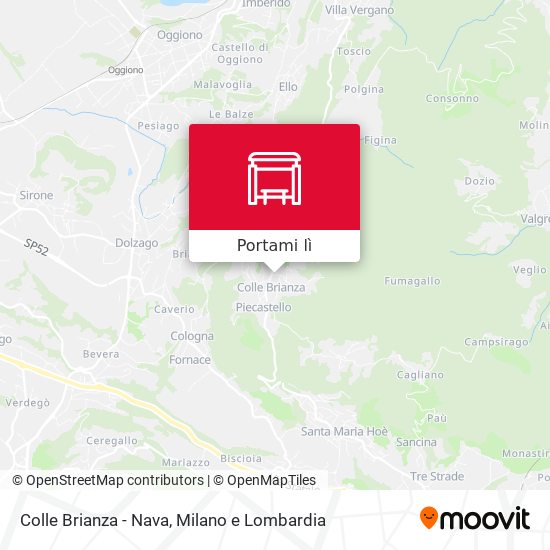 Mappa Colle Brianza - Nava