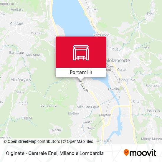 Mappa Olginate - Centrale Enel