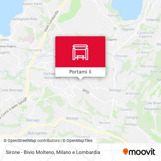 Mappa Sirone - Bivio Molteno