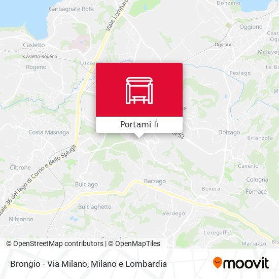 Mappa Brongio - Via Milano