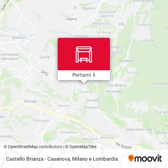 Mappa Castello Brianza - Casanova