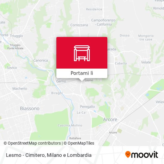 Mappa Lesmo - Cimitero