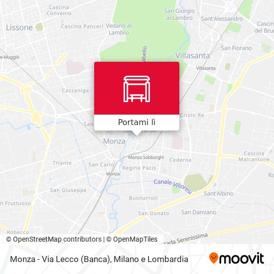 Mappa Monza - Via Lecco (Banca)
