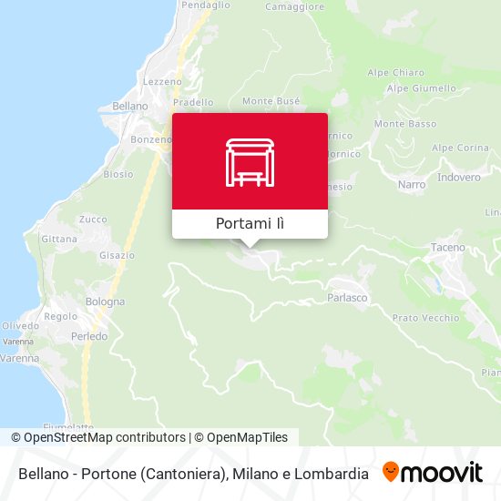 Mappa Bellano - Portone (Cantoniera)