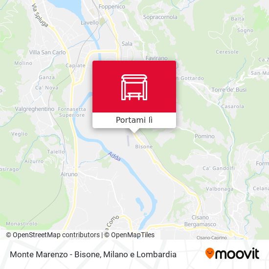 Mappa Monte Marenzo - Bisone