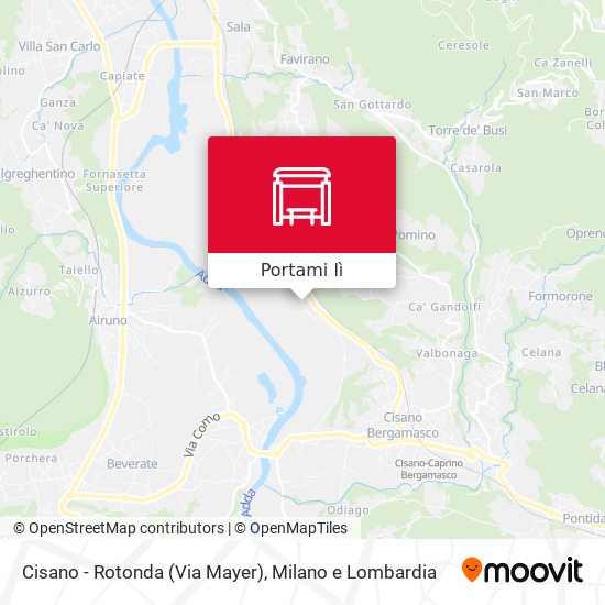 Mappa Cisano - Rotonda (Via Mayer)