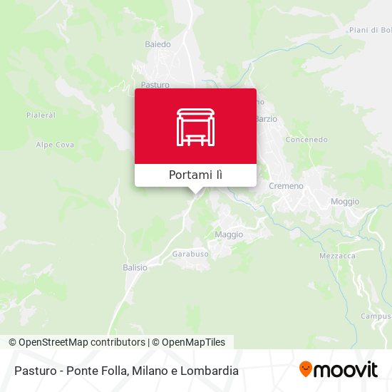 Mappa Pasturo - Ponte Folla