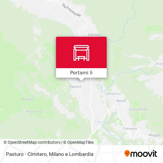Mappa Pasturo - Cimitero