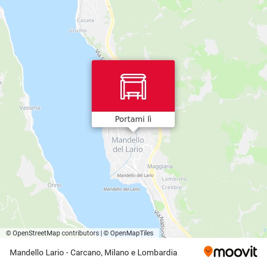 Mappa Mandello Lario - Carcano