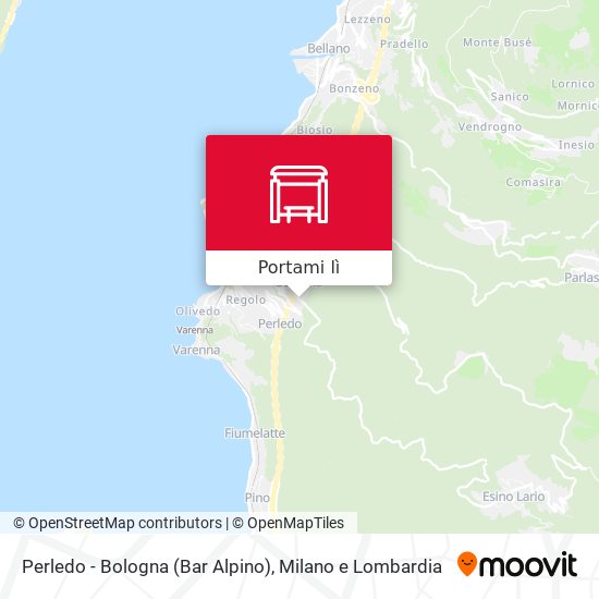 Mappa Perledo - Bologna (Bar Alpino)